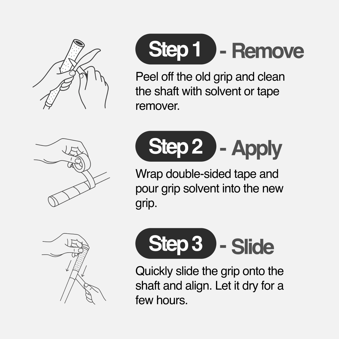Cómo instalar el grip Golf Pride CP2 Wrap — quitar, aplicar, deslizar
