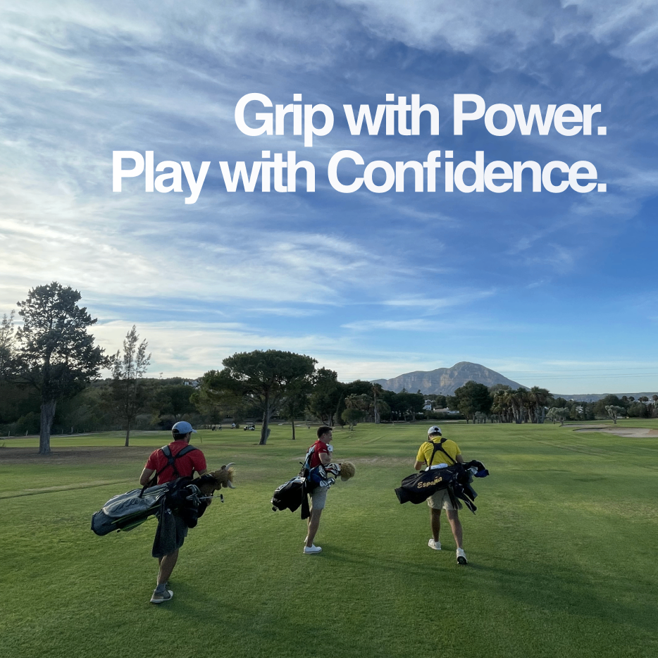 Grip Golf Pride Tour Velvet 360 mejora potencia y confianza — golfistas en acción