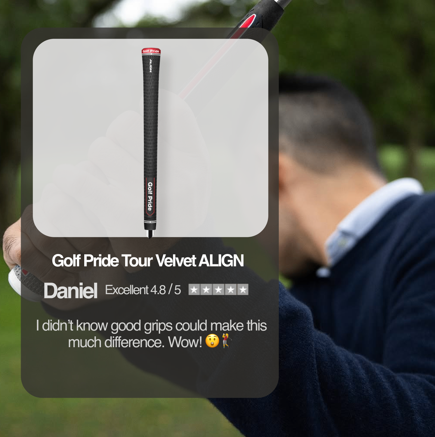 Opinión: golpes más rectos con grip Golf Pride Tour Velvet ALIGN