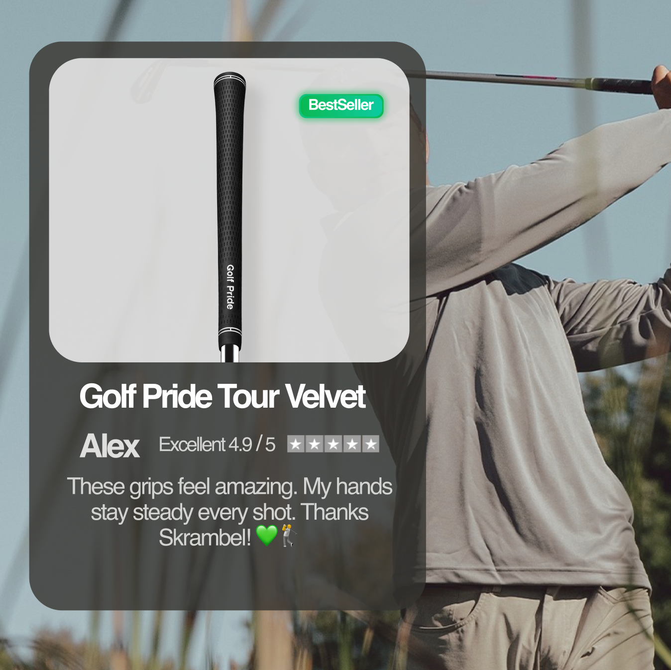 Opinión destacada: control bajo lluvia del grip Golf Pride Tour Velvet